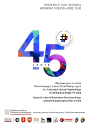 Plakat o wystawie w MDK KOło
