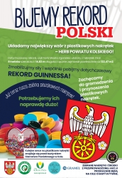 Plakat - zbieramy nakrętki Powiat Kolski