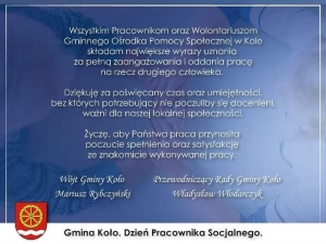 Życzenia dla Pracowników Socjalnych